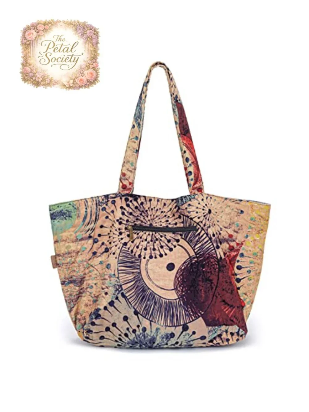 Large Canvas Tote Bag Hippie Bohemian Shoulder Bag Travel